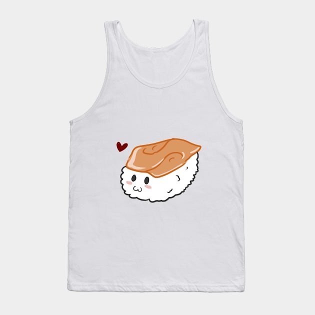 Cute Salmon Nigiri Sushi Tank Top by GirlInTheForest